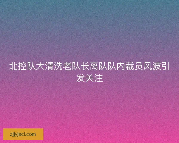 北控队大清洗老队长离队队内裁员风波引发关注 北控队大清洗老队长离队队内裁员风波引发关注